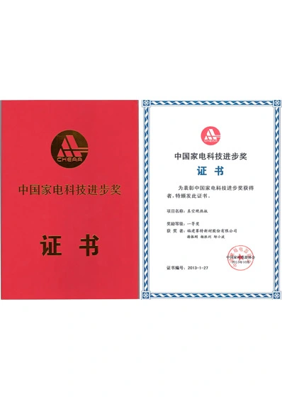 first prize of china home appliance technology progress award